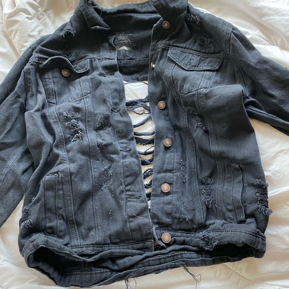 ripped jean jacket